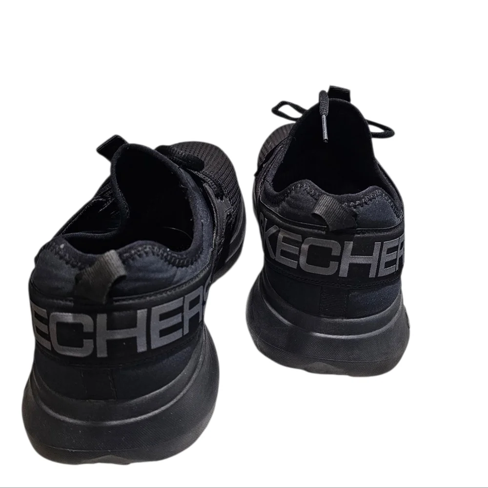 Skechers Mens 12 Black GOwalk Arch Fit Banlin Sneakers Air Cooled Goga Mat Comfy - Picture 4 of 8
